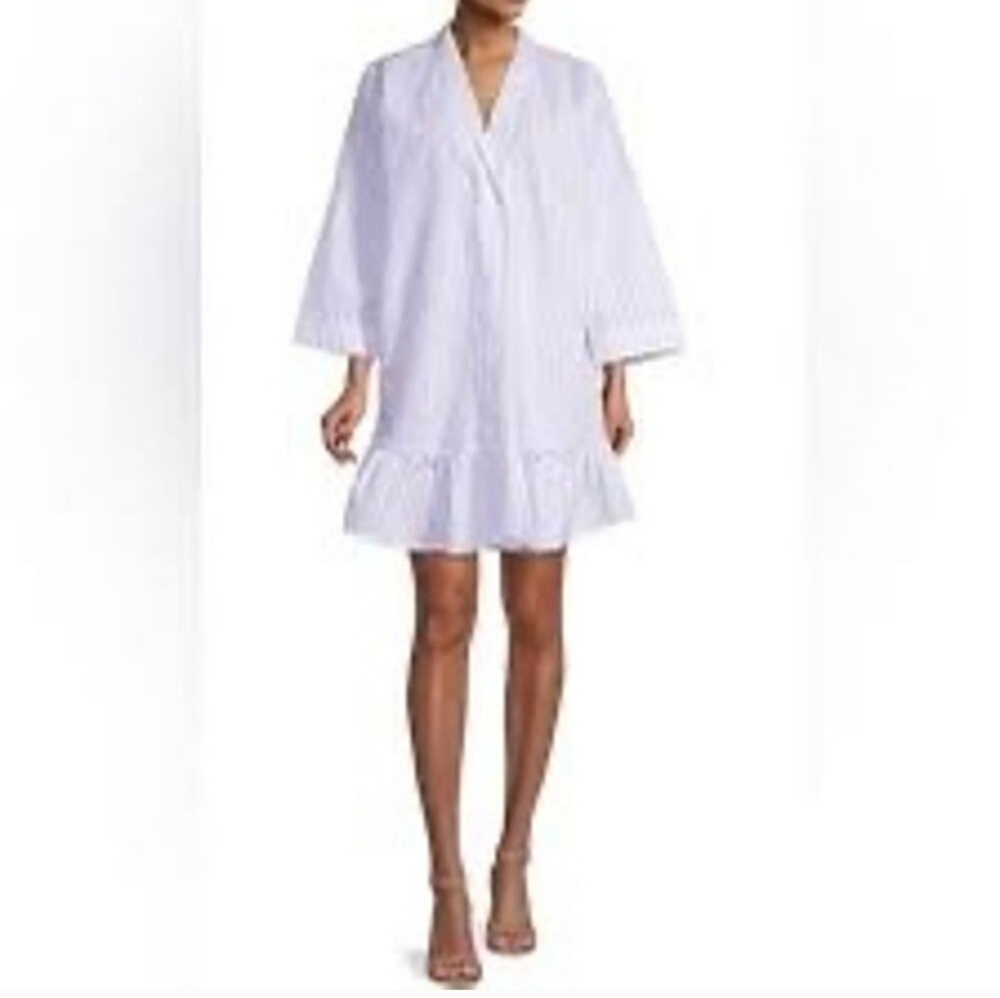 NWT! Harshman, Nebbi Caftan, White And Lavender, Size XS, NEW! -$239 - Picture 3 of 7